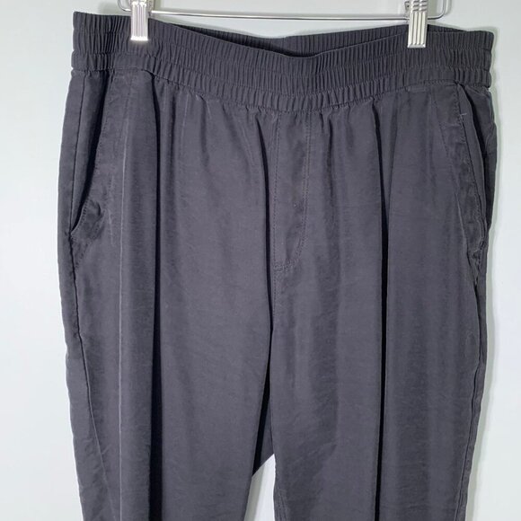 Old Navy black high rise pull on elastic waist joggers pants casual bottoms - Picture 3 of 11